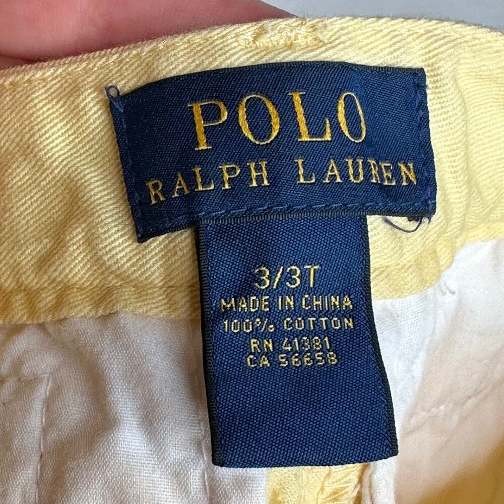 Polo Ralph Lauren yellow ruffle shorts toddler size 3T - Picture 8 of 9